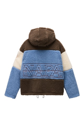 Chaqueta polar con capucha - T-Tires Fzh - Azul cobalto y marrón