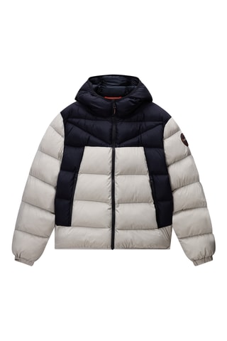 Anorak con capucha - A-Molveno Hood - Beige claro y negro