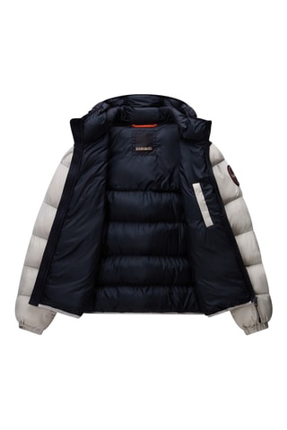 Anorak con capucha - A-Molveno Hood - Beige claro y negro