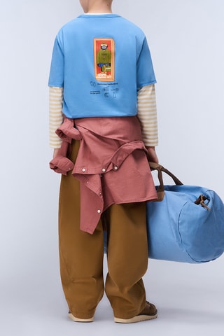 Camiseta loose - K S-Albedo Ss - Celeste