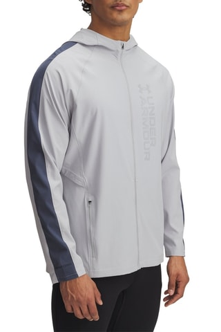 Veste de running à capuche Launch Storm - Gris