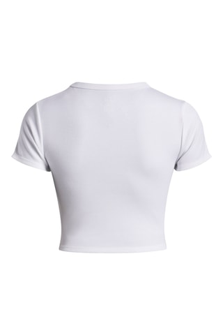T-shirt cropped Rival Knit - Blanc