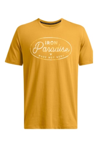T-shirt Project Rock Made Not Born - Jaune moutarde