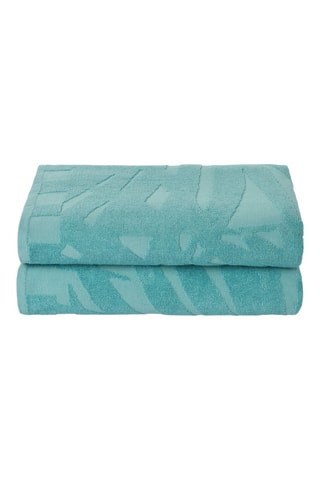 2 draps de douche - Turquoise - 70 x 140 cm