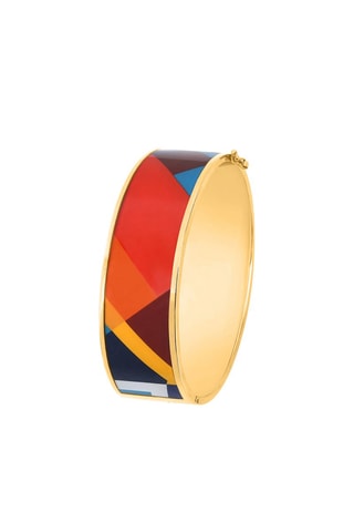 Open Armband Mosaic Freak - Goudkleurig en Rood