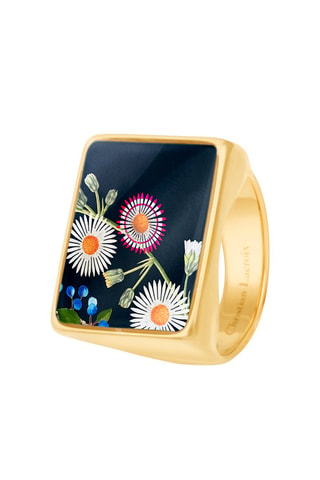 Ring Étole Fleurs - Goudkleurig