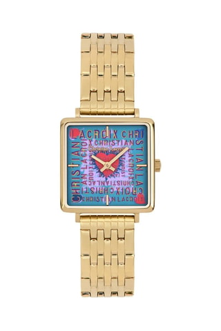 Doublé Geelgoud Ion Quartz Horloge I Love Lacroix
