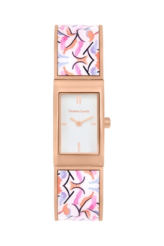 Stalen Quartz Horloge Sunflowers a Charleston - Goudkleurig en Wit