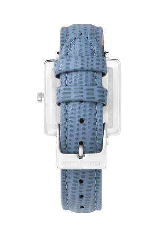 Leren Quartz Horloge - Blauw en Zilverkleurig