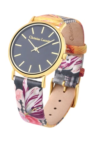 Leren Quartz Horloge - Multicolor