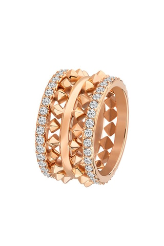 Anillo bañado en oro rosa Ulua