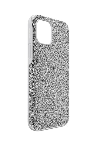Carcasa iPhone 12 Mini con cristales Swarovski High - Plateado