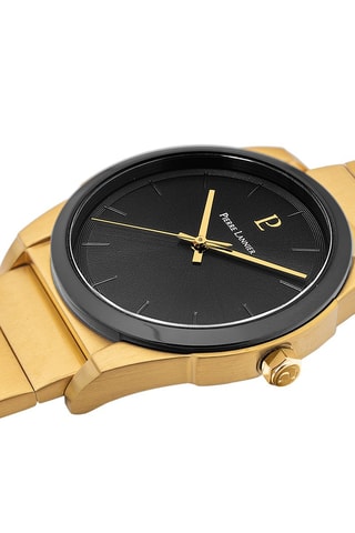 Reloj de cuarzo de acero Candide - Dorado y negro