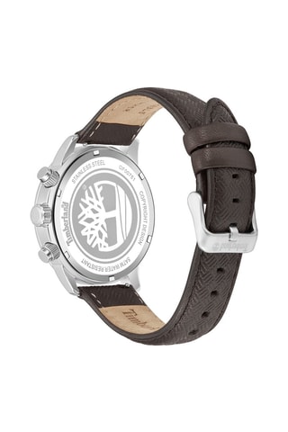 Reloj de cuarzo de piel - Taquímetro - Negro y plateado