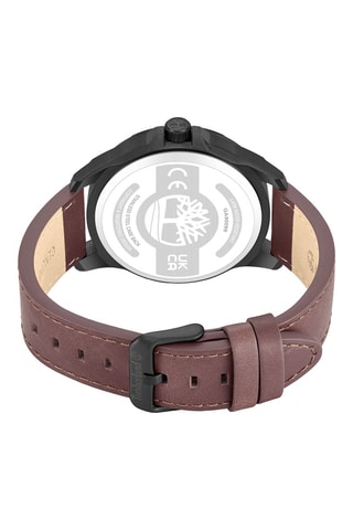Reloj de cuarzo de piel - Marrón y negro