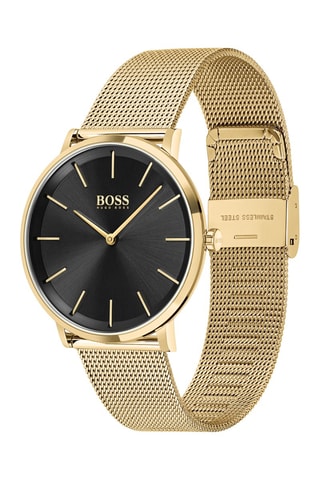 Reloj de cuarzo bañado en oro amarillo