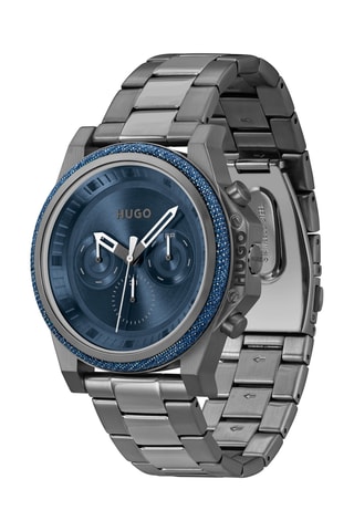 Reloj de cuarzo de acero - Gris y azul