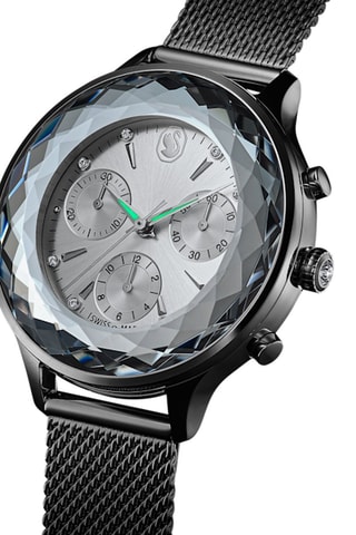 Reloj de metal y acero - Cronógrafo - Plateado