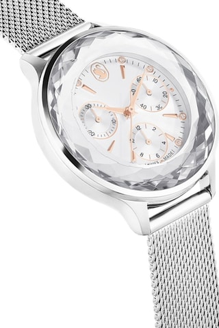 Reloj de metal y acero - Cronógrafo - Plateado