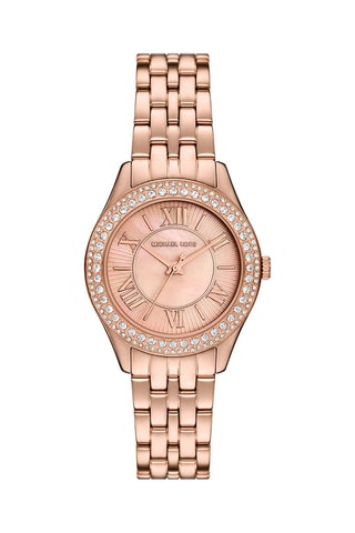 Reloj de cuarzo de acero Harlowe - Rosa dorado