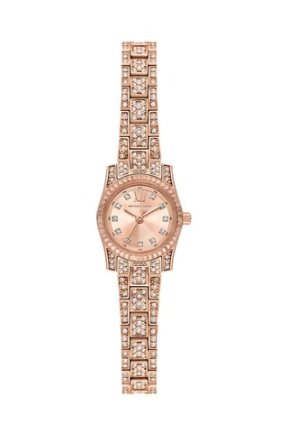 Reloj de cuarzo de acero Lexington - Rosa dorado