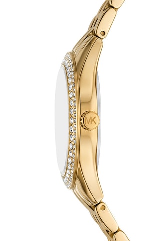 Reloj de cuarzo de acero Harlowe - Dorado y verde