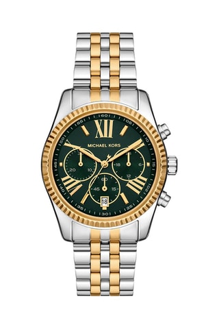 Reloj de cuarzo de acero - Cronógrafo - Dorado y plateado