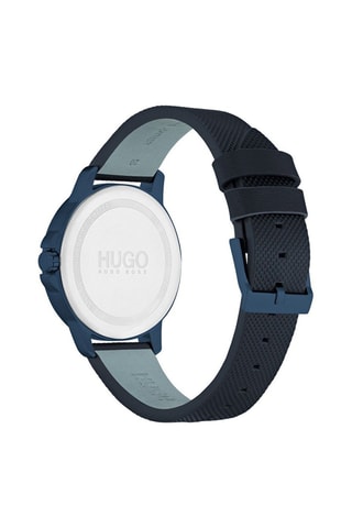 Reloj de cuarzo de piel - Azul oscuro
