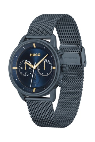 Reloj de cuarzo de acero - Azul marino