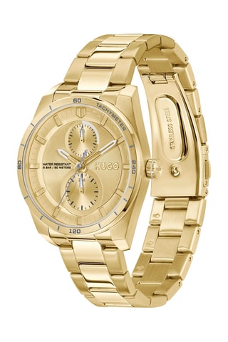 Reloj de cuarzo chapado en oro amarillo - Taquímetro