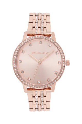Reloj de cuarzo de acero - Rosa dorado