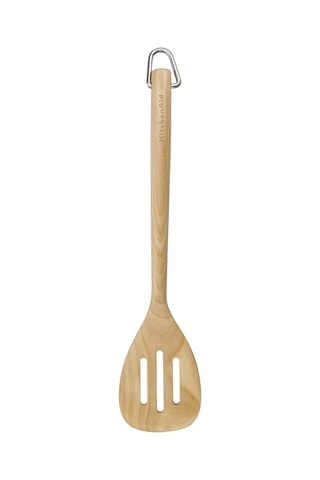 Espátula calada de madera de abedul y acero inoxidable - Kitchenaid