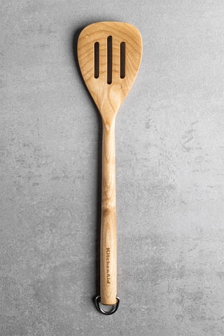 Espátula calada de madera de abedul y acero inoxidable - Kitchenaid
