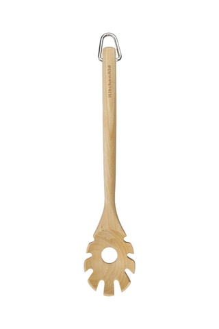 Cuchara de espaguetis de madera de abedul y acero inoxidable - Kitchenaid