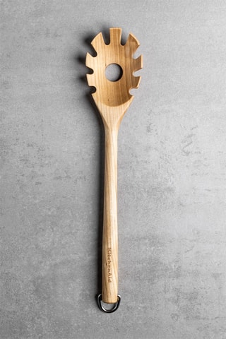 Cuchara de espaguetis de madera de abedul y acero inoxidable - Kitchenaid
