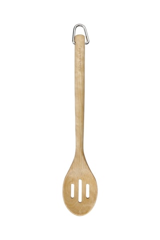 Cuchara perforada de madera de abedul y acero inoxidable - Kitchenaid