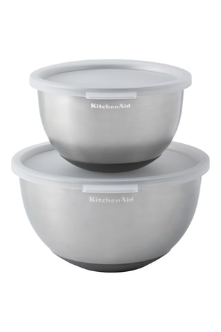 2 ensaladeras de acero inoxidable - 22,6 cm - Kitchenaid