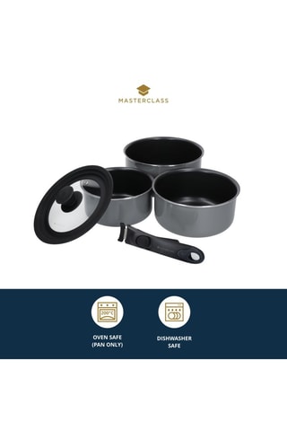 3 cazos y 1 mango extraíble - Masterclass