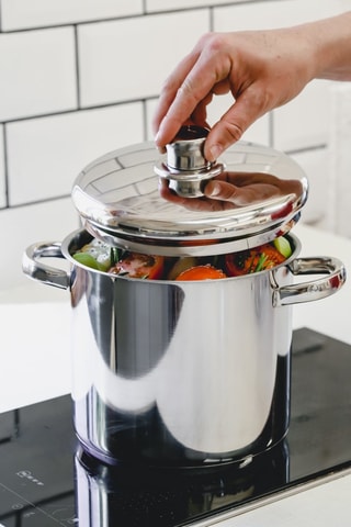 Olla alta de acero inoxidable - 20 cm - 5,5 l - Masterclass