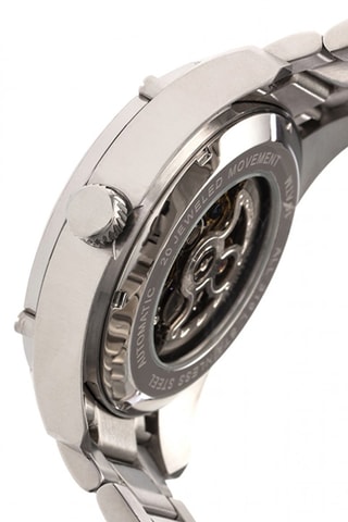 Montre automatique en acier Daniels - Argenté et noir