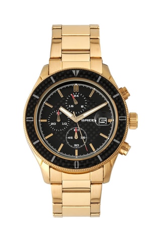 Montre à quartz en métal Maverick - Doré et noir