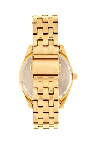Montre à quartz en acier - Doré et beige