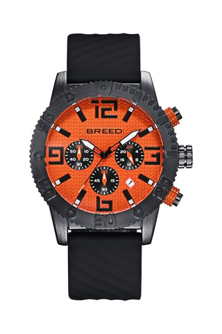 Montre à quartz en silicone Double Agent - Chronographe - Noir