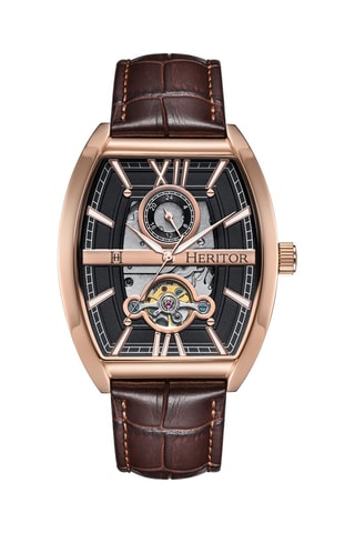 Montre automatique en cuir Masterson - Heritor Automatic - Marron