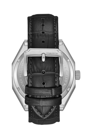 Montre automatique en cuir Antoni - Noir et argenté
