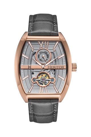 Montre automatique en cuir Masterson - Heritor Automatic - Gris