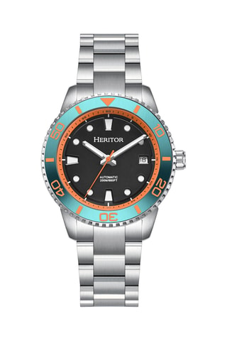Montre automatique en acier - Argenté et bleu