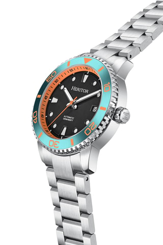 Montre automatique en acier - Argenté et bleu