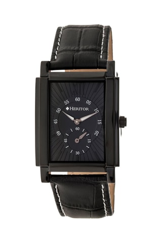 Montre automatique en cuir Frederick - Chronographe  - Noir