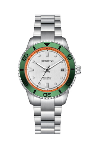 Montre automatique en acier - Argenté et vert